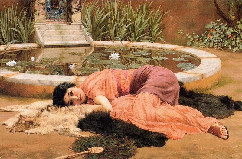 John William Godward Sweet Nothings by Godward Sweden oil painting art